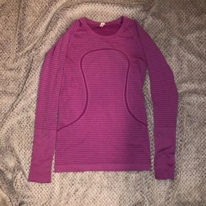 Lululemon pink/purple tight long sleeve